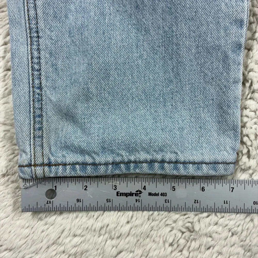Empyre Straight Jeans Womens 26 Light Wash Baggy Low Rise Denim Skate Hip Hop